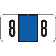 Jeter 3000 Match JSNM Series Numeric Roll Labels - Number 8 - Dark Blue