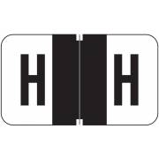 Jeter 7200 Match JTAM Series Alpha Roll Labels - Letter H - Black