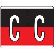 Kardex PSF-139 Match KXAM Series Alpha Roll Labels - Letter C - Black and Red