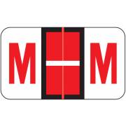 POS 3400 Match POAM Series Alpha Roll Labels - Letter M - Red