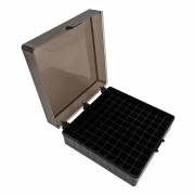 Storage Box with Hinged Lid for 100 x 1.5mL Tubes - Black (Pack of 5)