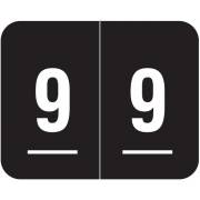 Smead DCCRN Match SENM Series Numeric Roll Labels - Number 9 - Black