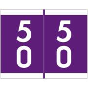 Barkley FDSFM Match SFDM Series Numeric Roll Labels - Number 50 To 59 - Purple