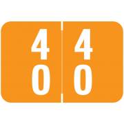 Smead DDS Match SMDM Series Numeric Roll Labels - Number 40 To 49 - Orange
