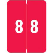 Smead XLCC Match SMNM Series Numeric Roll Labels - Number 8 - Red
