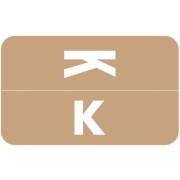 Smead Alpha-Z ACCS Match SMPK Series Alpha Sheet Labels - Letter K - Light Brown