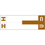 Smead NCC Match SNCC Series Alpha Sheet Labels - Letter H & U - Dark Brown