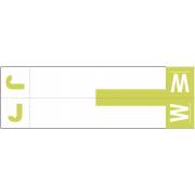 Smead NCC Match SNCC Series Alpha Sheet Labels - Letter J & W - Yellow