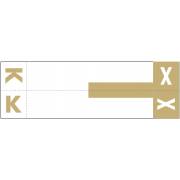Smead NCC Match SNCC Series Alpha Sheet Labels - Letter K & X - Light Brown