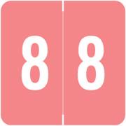 Sav-Tyme/SFI Match STNM Series Numeric Roll Labels - Number 8 - Pink