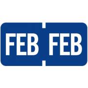Tab Products Match TMLV Series Month Code Roll Labels - February - Dark Blue