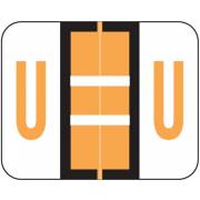 Tab Products Match TPAV Series Alpha Roll Labels - Letter U - Fluorescent Orange