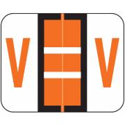 Smead BCCS Match TPPK Series Alpha Sheet Labels - Letter V - Orange