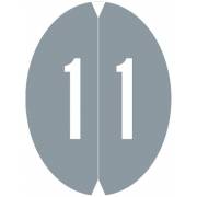 VRE GBS 8857 Match VONM Series Numeric Oval Labels - Number 1 - Gray