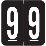 VRE GBS 8860 Match VRNM Series Numeric Roll Labels - Number 9 - Black