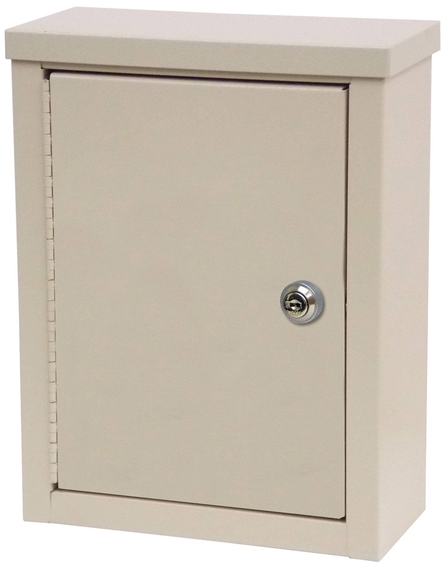 OmniMed Mini Wall Storage Cabinets 12 H X 9 W X 4 D   291609 Bg Mini Wall Storage Cabinet With Flat Key Lock Beige 