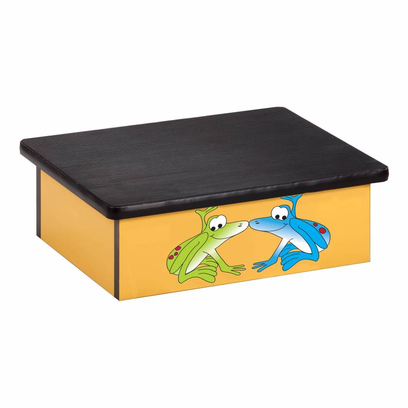 Clinton Pediatric Laminate Step Stool - Rainforest Tree Frogs Graphic on Yellow