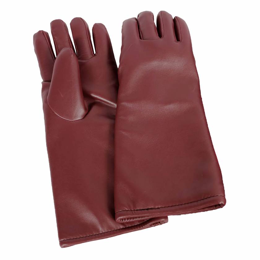 Shielding 100V-BUR Seamless Lead Vinyl Gloves - Burgundy