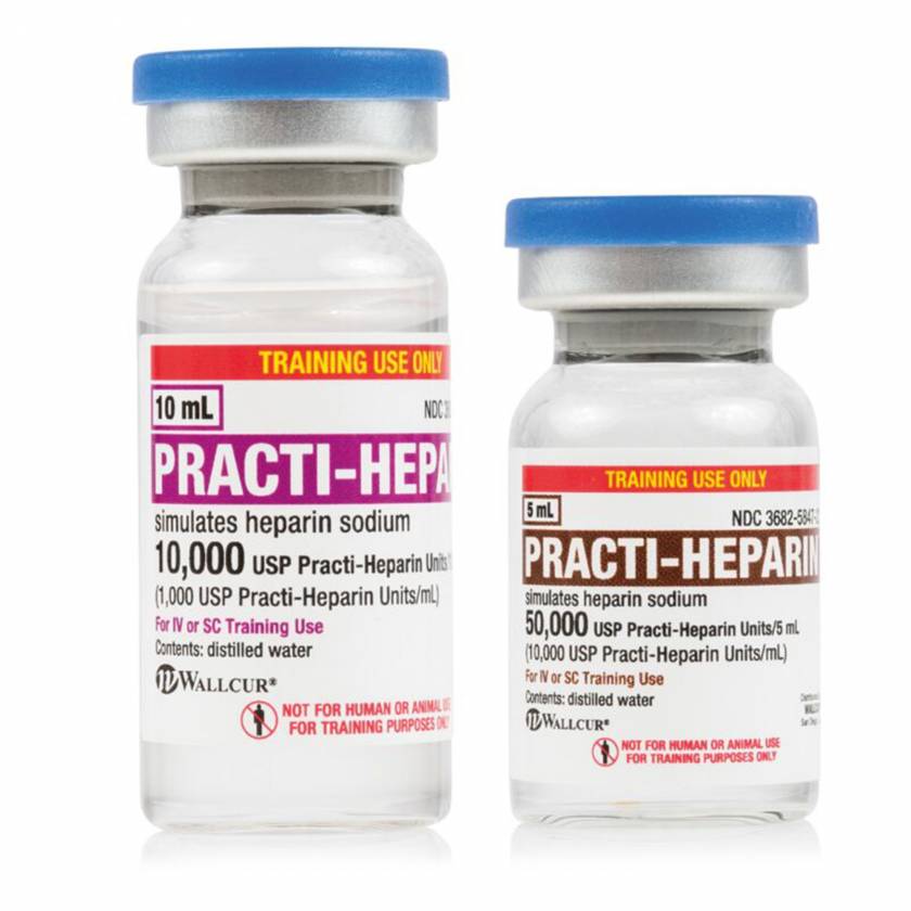 Wallcur 1024879 Practi-Heparin Training Pack