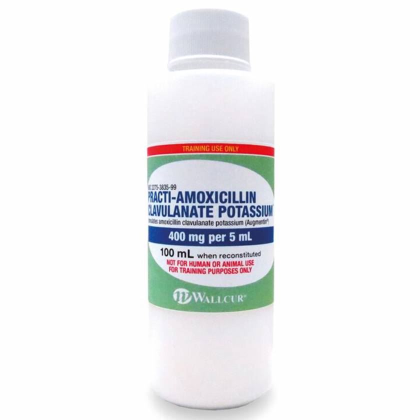 Wallcur 1024983 Practi-Amoxicillin Clavulanate 400 mg / 5 mL Oral-Unit Dose