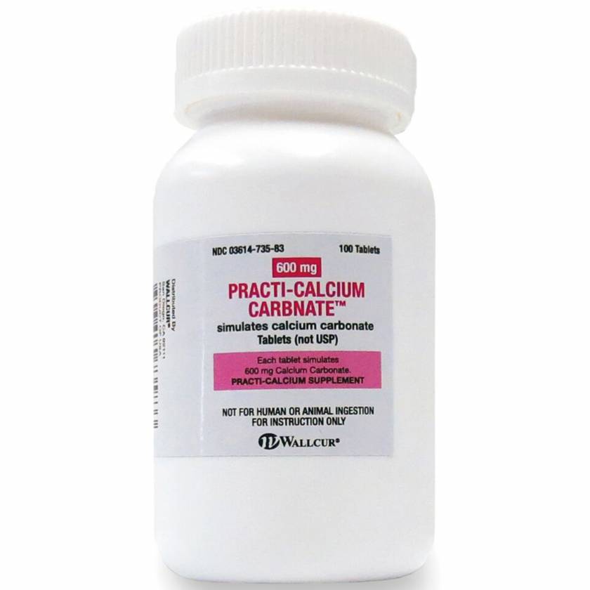 Wallcur 1024992 Practi-Calcium Carbonate 600 mg Oral-Bulk