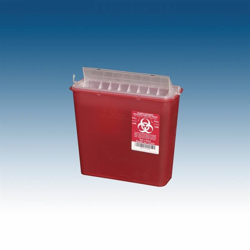 5 Qt. Sharps Container Red