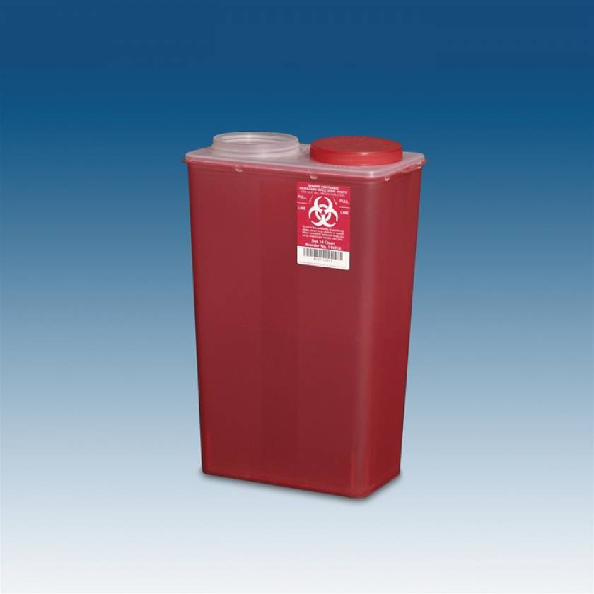 14 Qt. Big Mouth Sharps Container Red