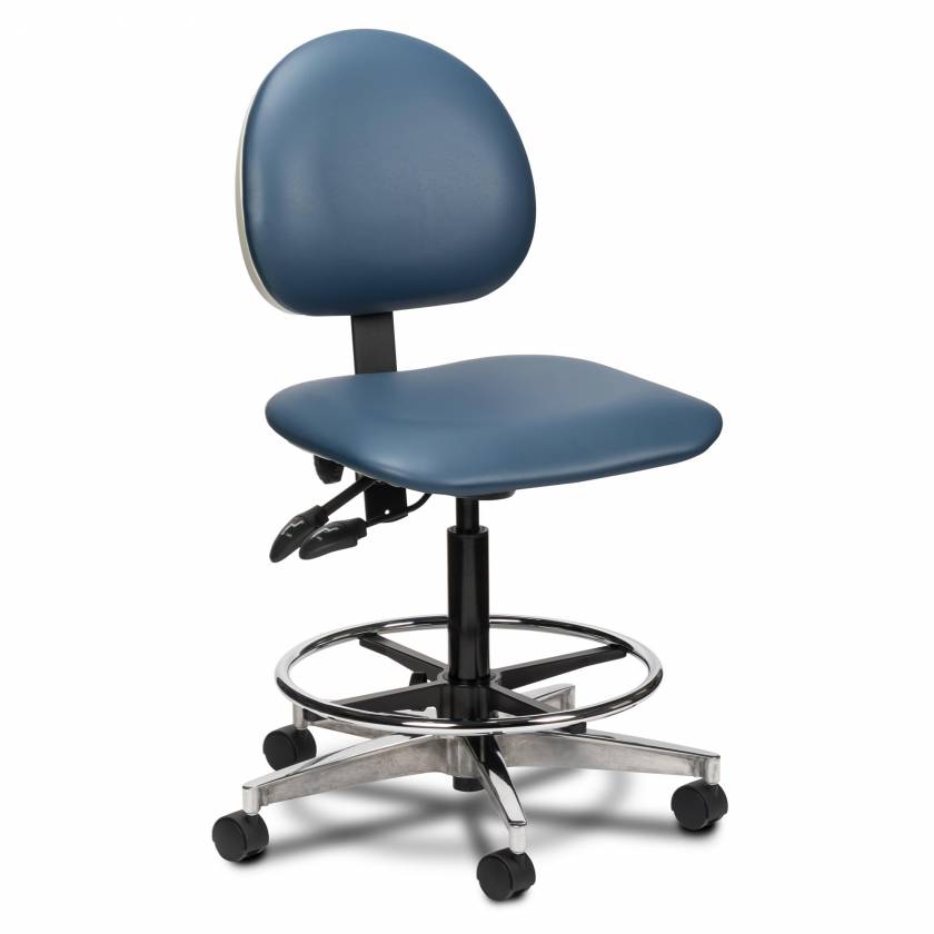 Clinton Model 2166W Lab Stool With Contour Seat and Backrest