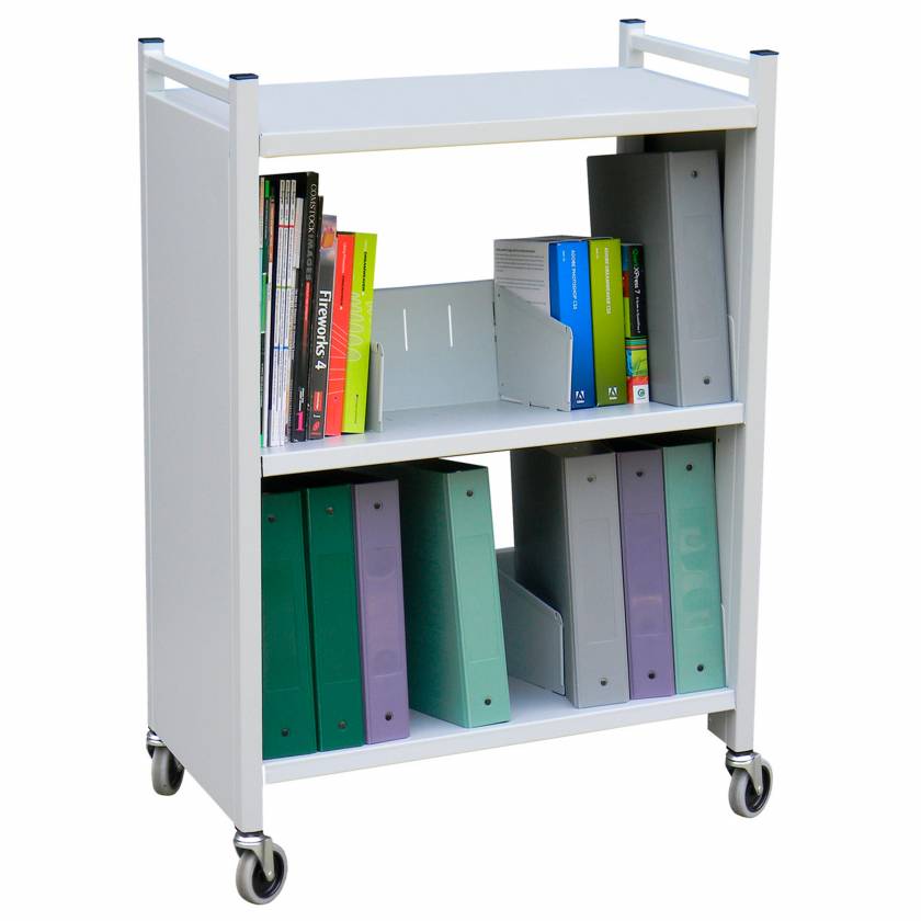 OmniMed 260510 Book Carrier Cart with 3" Smooth Glide Rubber Casters (contents not include)