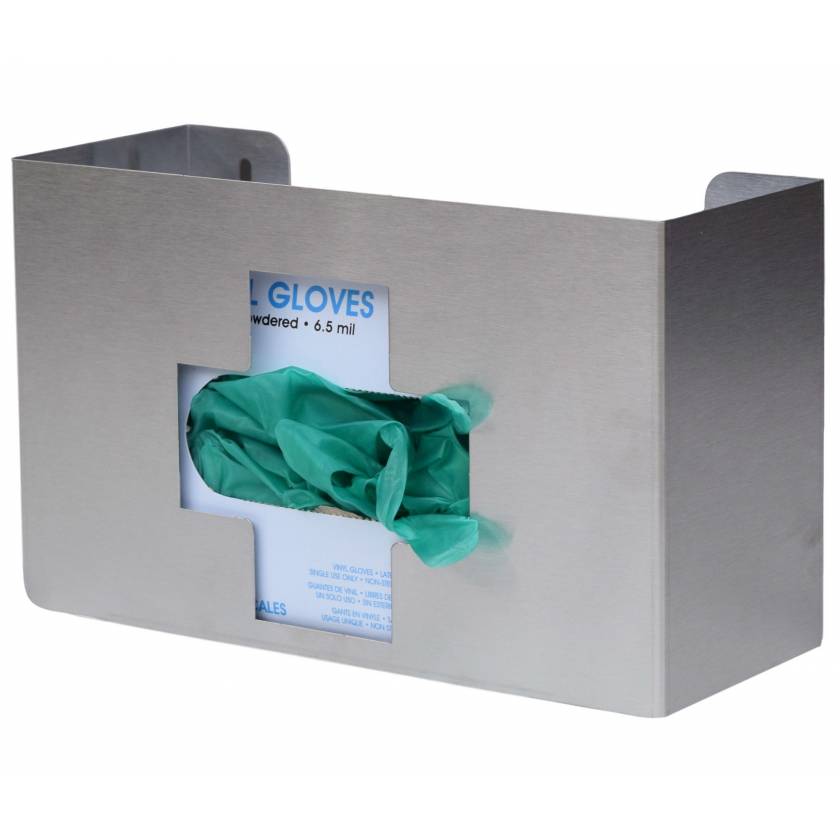 Stainless Steel Medical Cross Glove Box Holder - Single