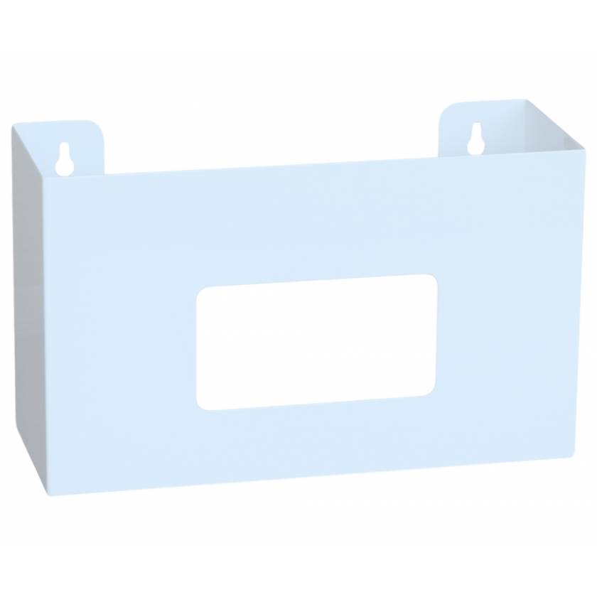 White Painted Steel Glove Box Holder - Single