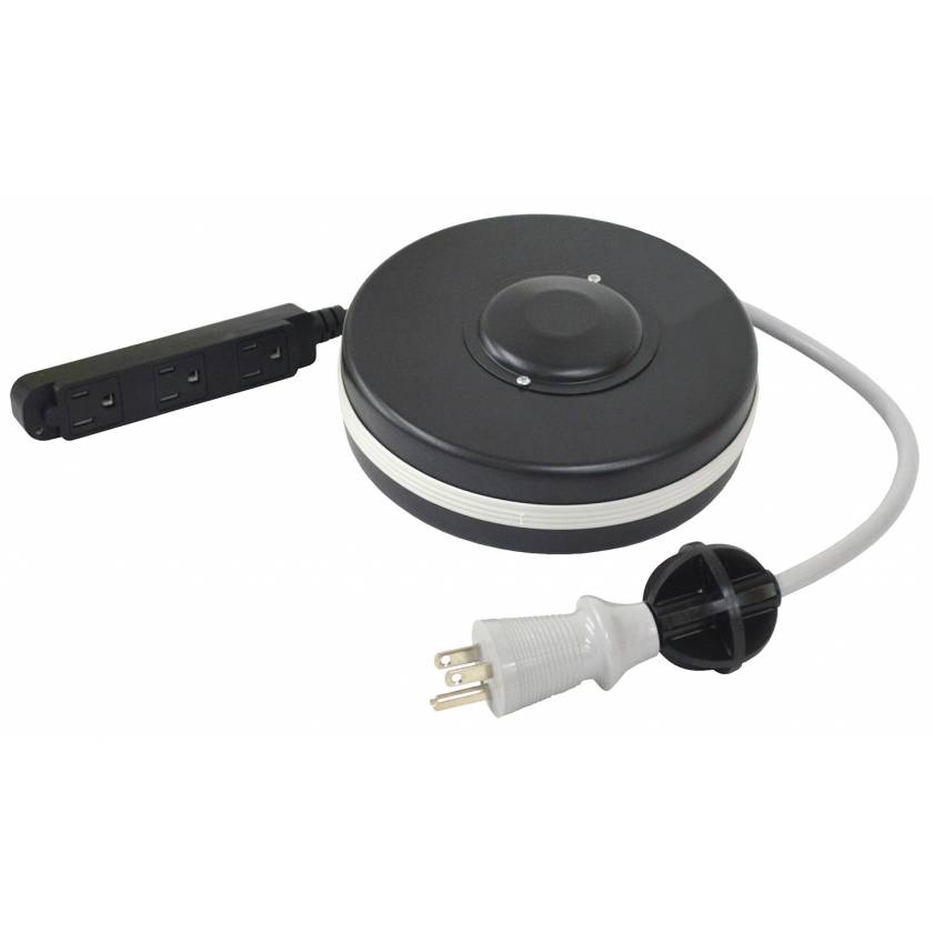 Optional 10' Hospital Grade Cord Reel with 3 Power Outlets for Laptop Stands