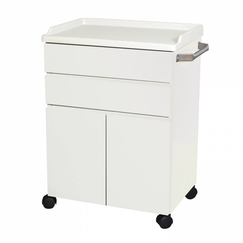 Model 6214 Mobile Treatment Cabinet with Two Drawers and Two Doors