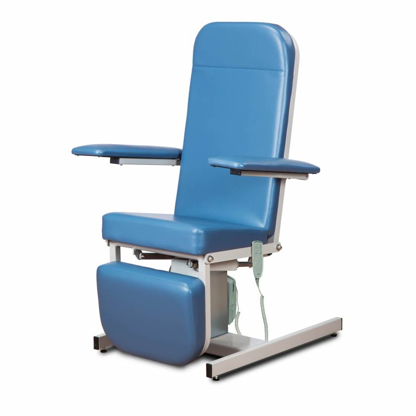 Clinton Model 6810 Recliner Series Hi-Lo Blood Drawing Chair Model 6810 (Full Upright Position) - Wedgewood Upholstery 