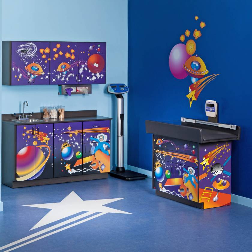 Clinton Complete Space Place Pediatric Scale Table & Cabinets