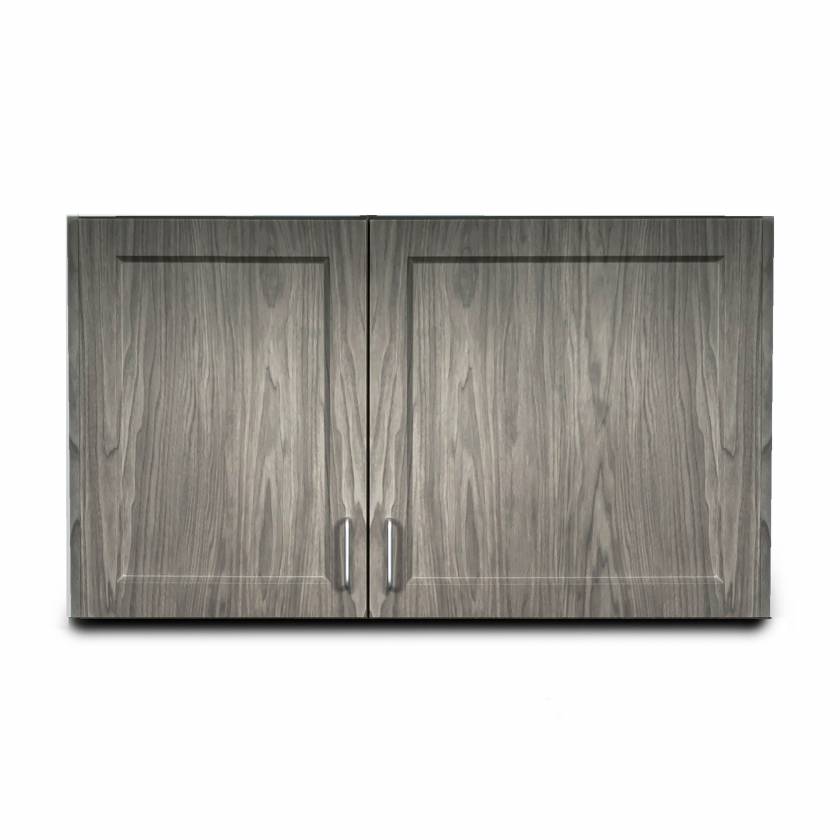 Clinton 8342 Wall Cabinet with 2 Doors - 42" W x 24" H, Fashion Finish Metropolis Gray