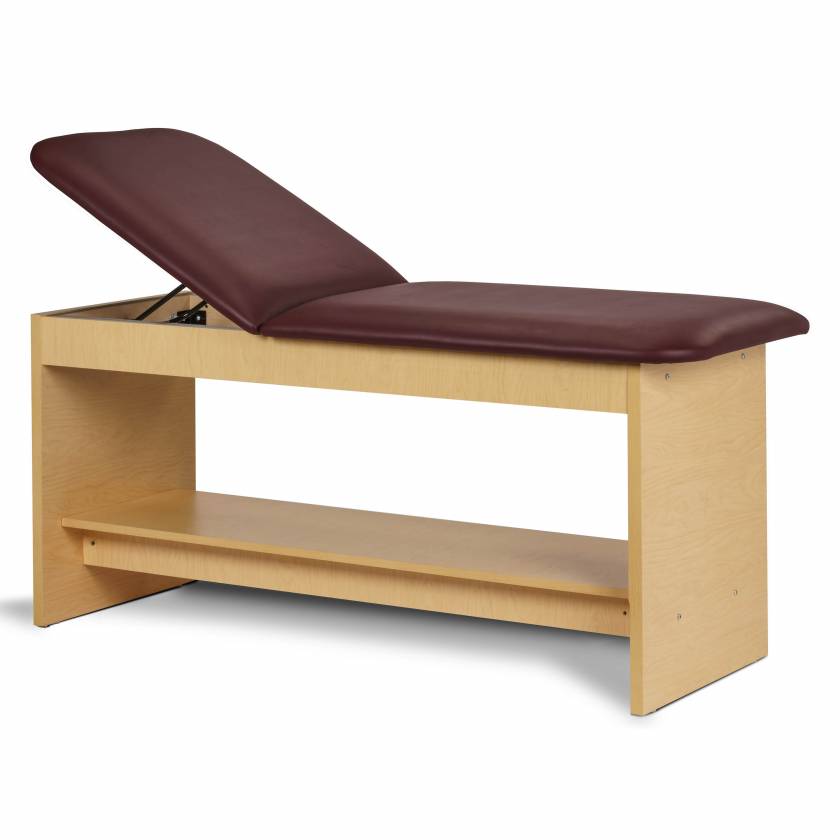 Clinton Panel Leg Series Treatment Table with Full Shelf - 27" Width