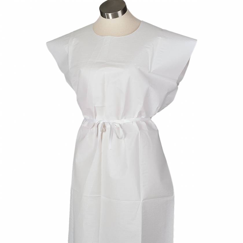TIDI Products 910320 Everyday Exam Gowns - 30" x 42", White