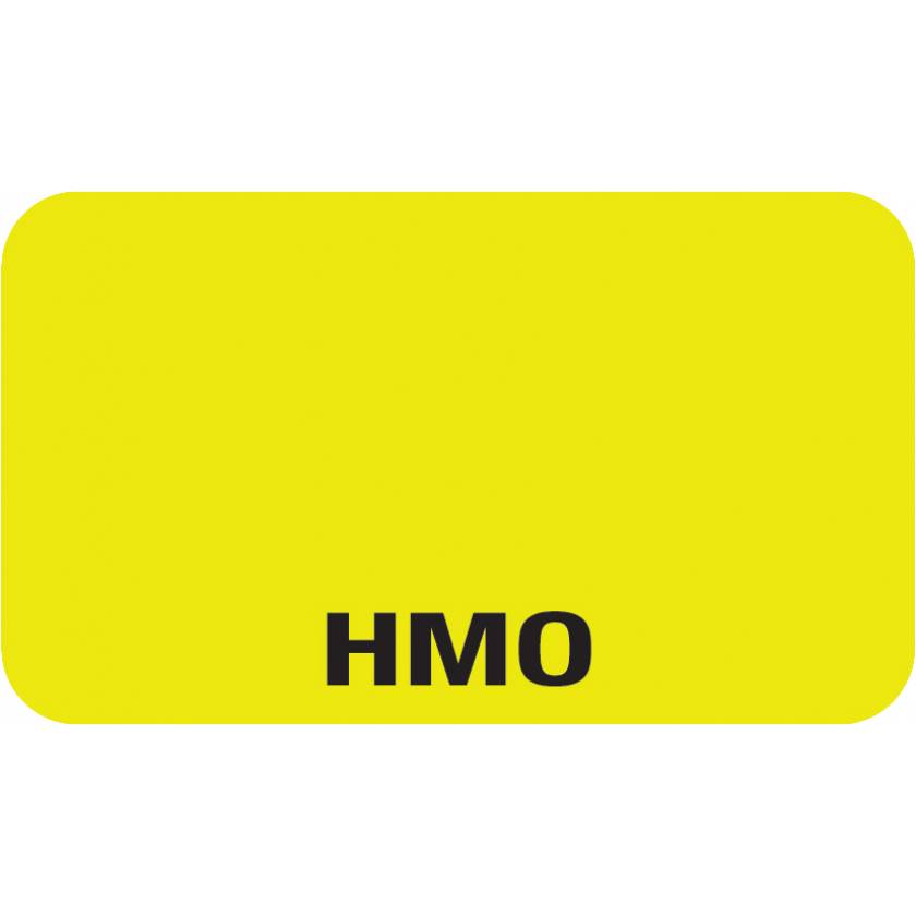 HMO Label - Size 1 1/2"W x 7/8"H