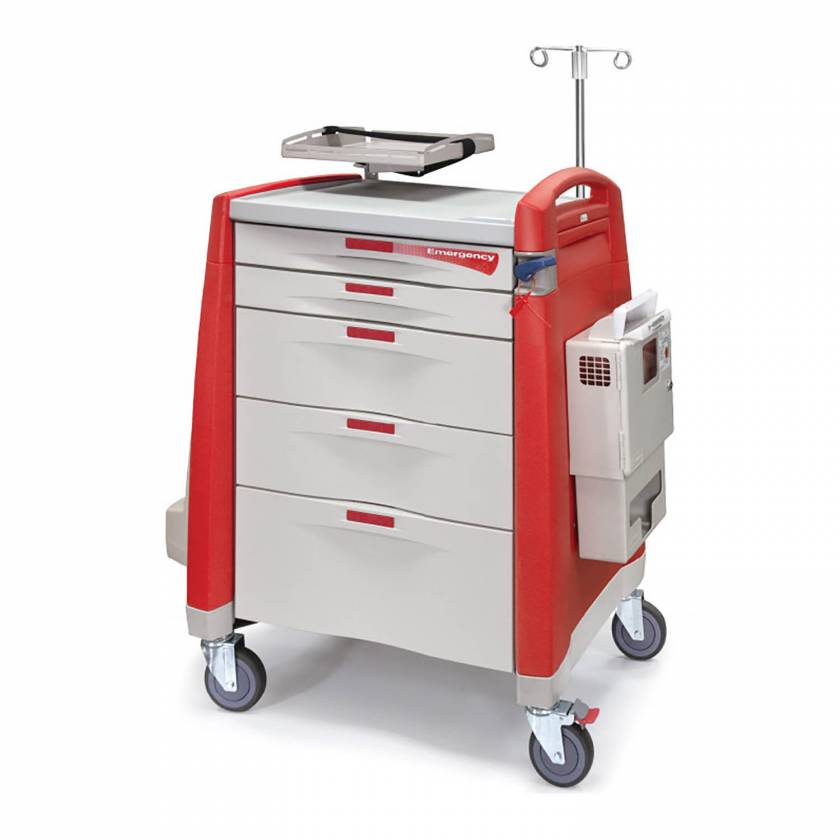 Capsa AM-EM-INT-RED Intermediate Avalo Emergency Cart with Accessory