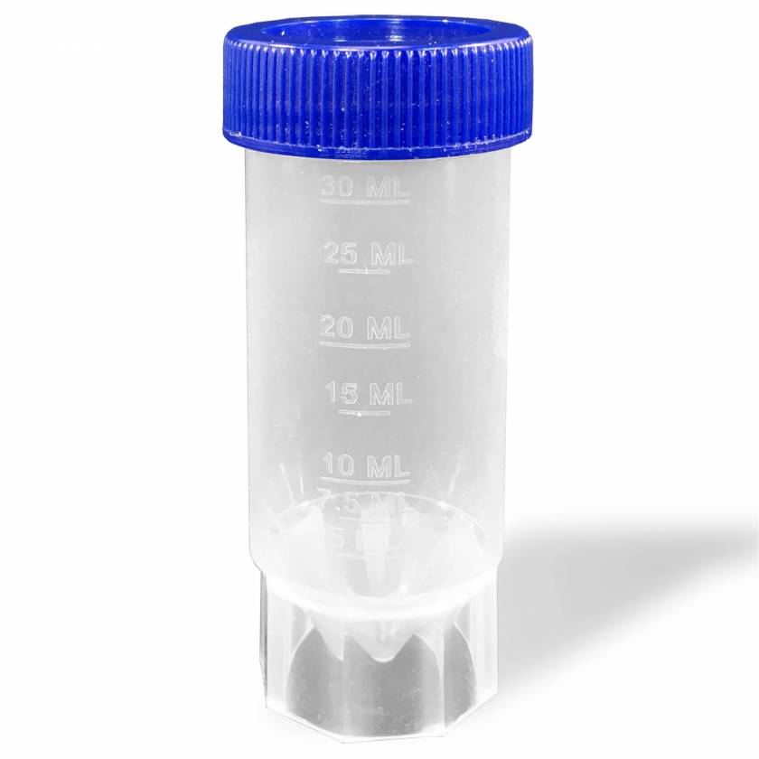 MTC Bio C2630 30mL Sterile Self-Standing Centrifuge Tube with Flat Screw Cap