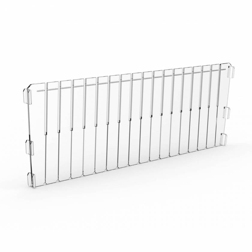 Pegasus D2060-PC Divider for Polycarbonate, Clear, 24" L x 8" H Basket & Tray