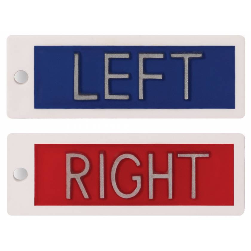 Plastic Markers - 1/2" Left & Right Without Initials