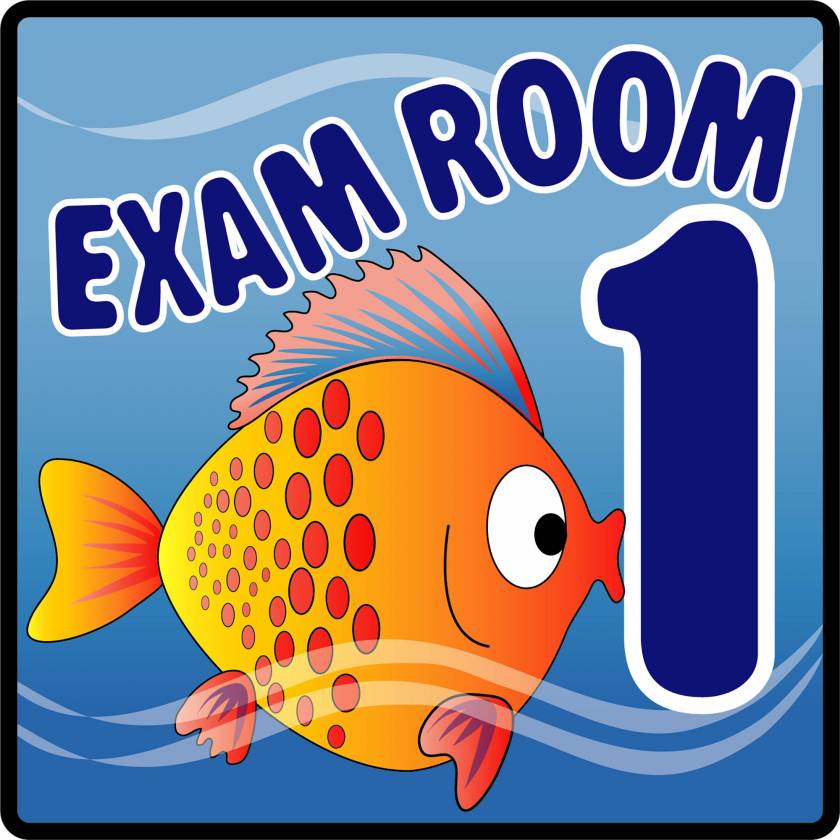 Clinton EX1-O Ocean Series Exam Room 1 Sign