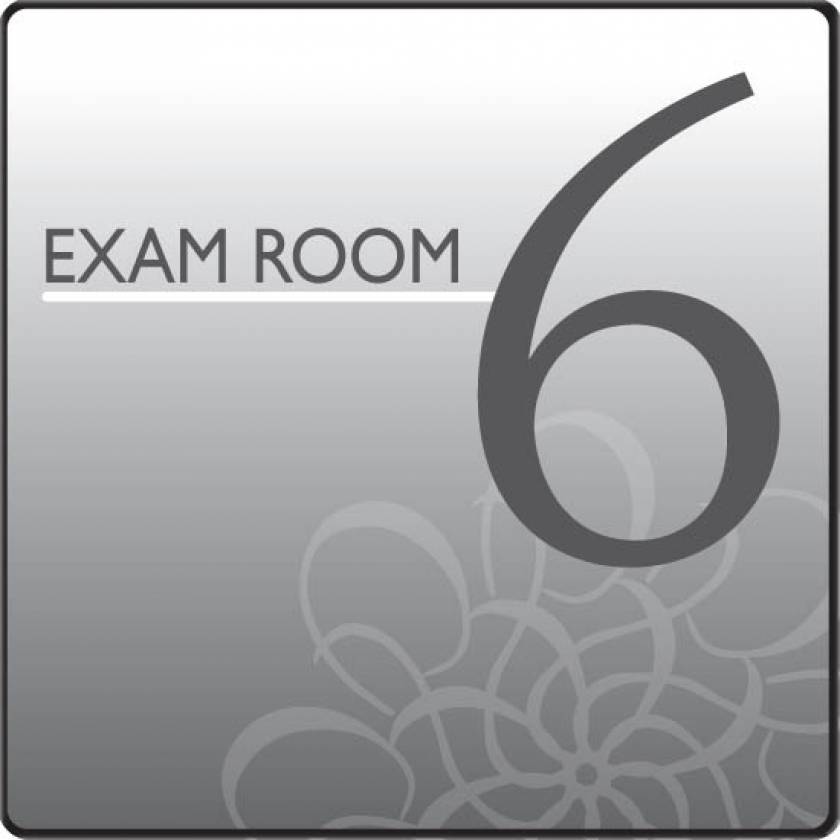 Clinton EX6-S Standard Exam Room Sign 6