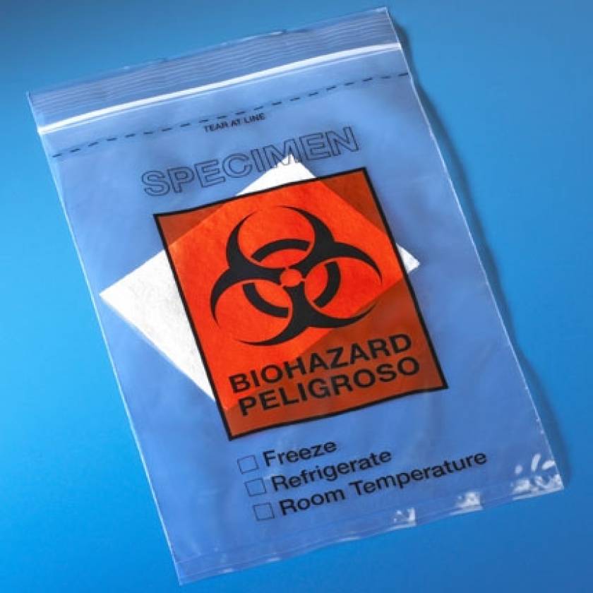 Biohazard Specimen Transport Bags 6" x 10" - Ziplock with Score Line, Document Pouch and Absorbent Pad