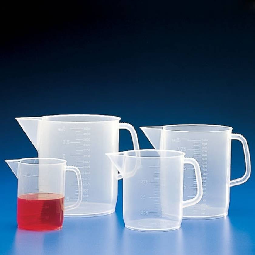 Beaker with Handle - Molded Graduations - Polypropylene