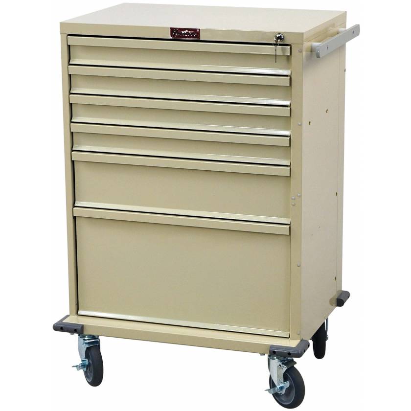 V-Series Treatment and Procedure Cart - Tall Six Drawer