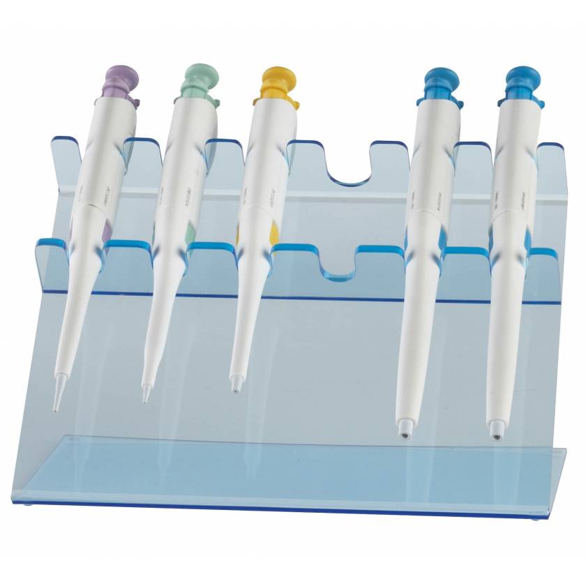 6-Place Acrylic Pipettor Stand - Blue