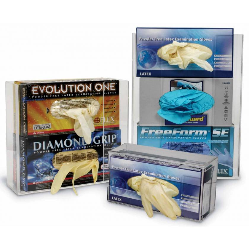 Clearly Safe Clear Acrylic Glove Box Holders